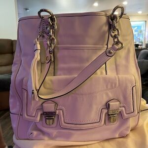 White Leather Coach Purse